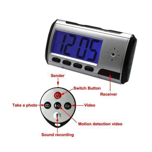 ساعت دیجیتال رومیزی دوربین‌دار – ساعت دیجیتالی رومیزی با دوربین مخفی – camera clock